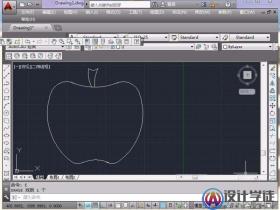 cad怎么画苹果的平面图?