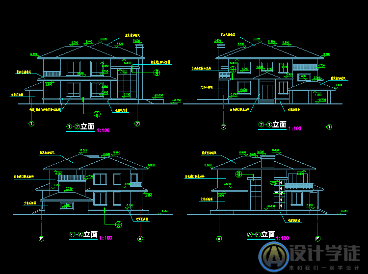 四合院住宅设计CAD施工图纸