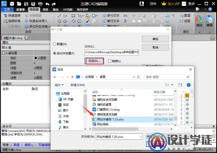 怎么在CAD图纸中插入OLE对象？ -5