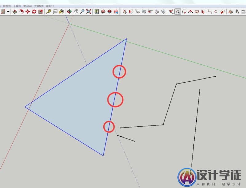 sketchup多条短线怎么快速连接成整的面域？ -3