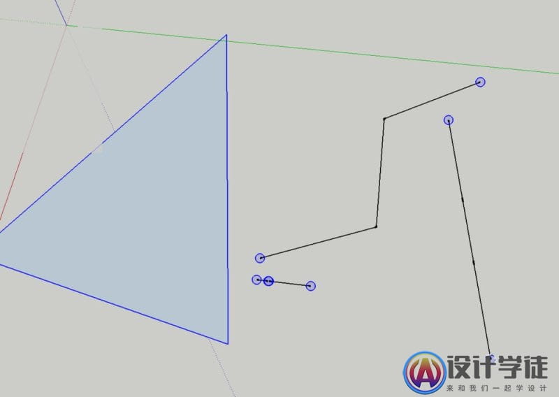 sketchup多条短线怎么快速连接成整的面域？ -4