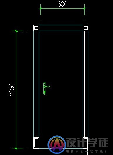 CAD房间门立面图怎么画？