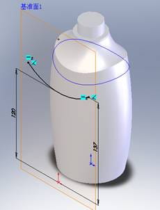 沐浴露瓶体solidworks三维造型 -7 沐浴露瓶体solidworks三维造型 -7