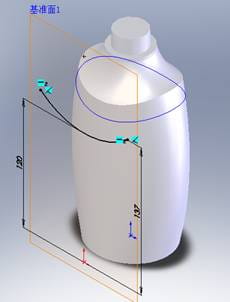 沐浴露瓶体solidworks三维造型 -7