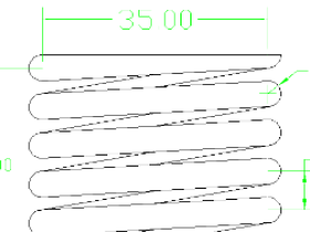CAD画弹簧的方法