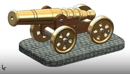 solidworks视频教程:加农炮模型教程